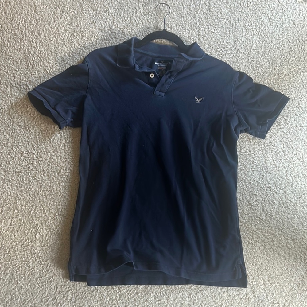 American Eagle navy polo